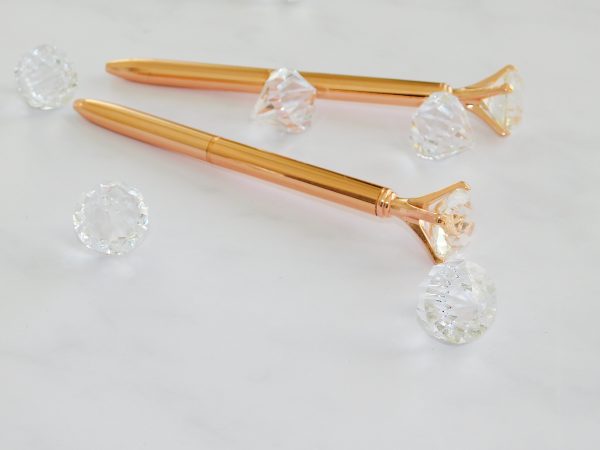 Rose gold pen Diamond pen