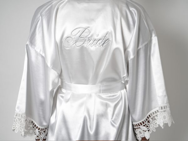 bride robe back view