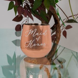 personalised rose gold glass
