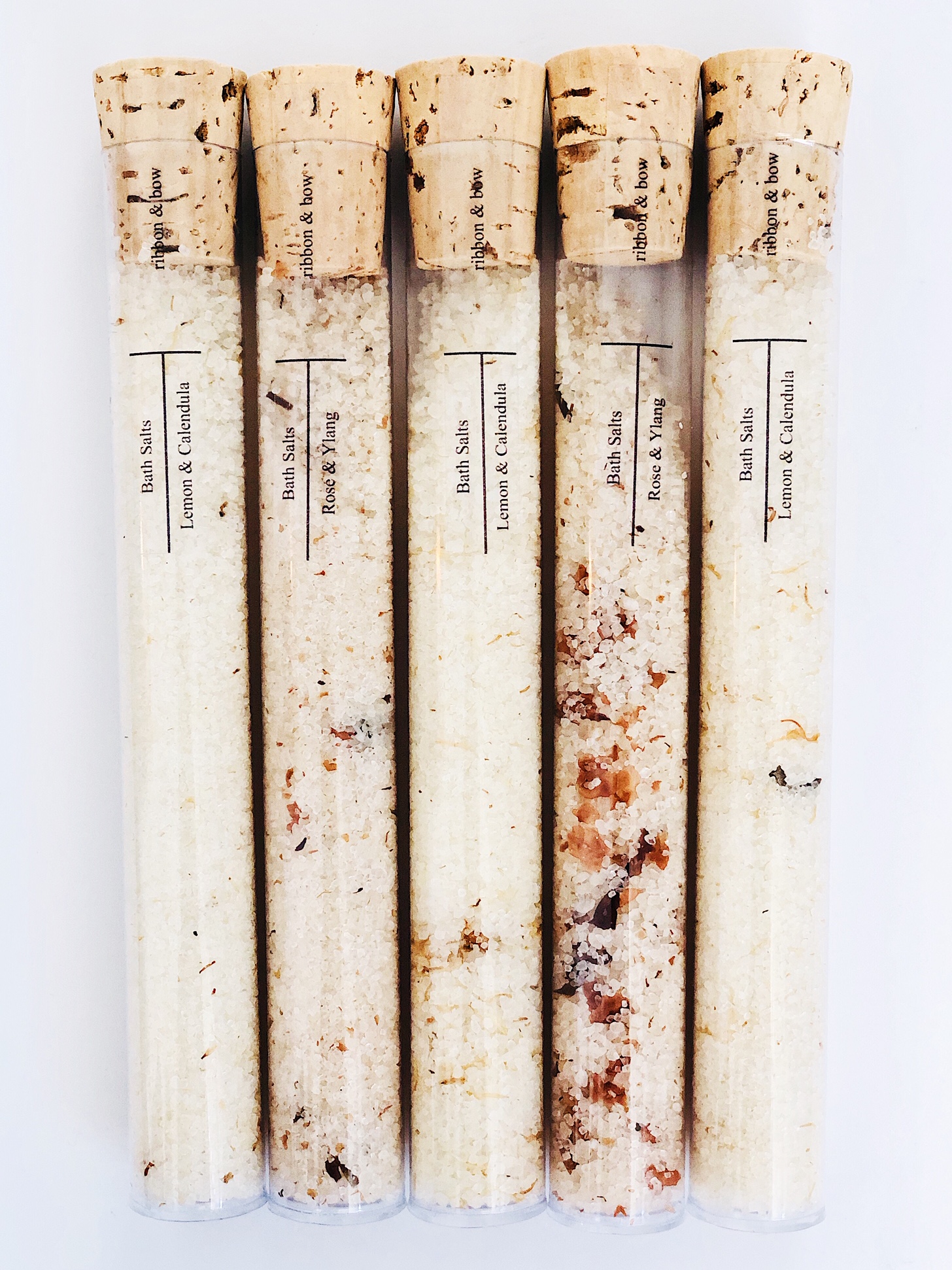 Bath Salt Tubes Ribbon and Bow Store